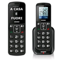 BRONDI AMICO HOME DUAL SIM 1.77" EASY PHONE TASTO SOS AUDIO POTENZIATO FUNZIONA A CASA E FUORI CASA ITALIA BLACK