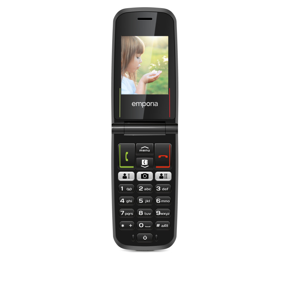 EMPORIA ACTIVE GLAM SENIOR PHONE 4G 2.2" TASTI GRANDI SOS ANDROID 8.1 FOTOCAMERA BLACK