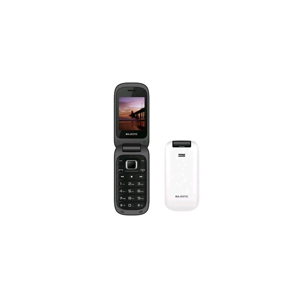 MAJESTIC TLF LUCKY 48 FLIP UMTS 2.4" TELEFONO UMTS DISPLAY A COLORI FOTOCAMERA TASTO SOS RADIO ITALIA WHITE