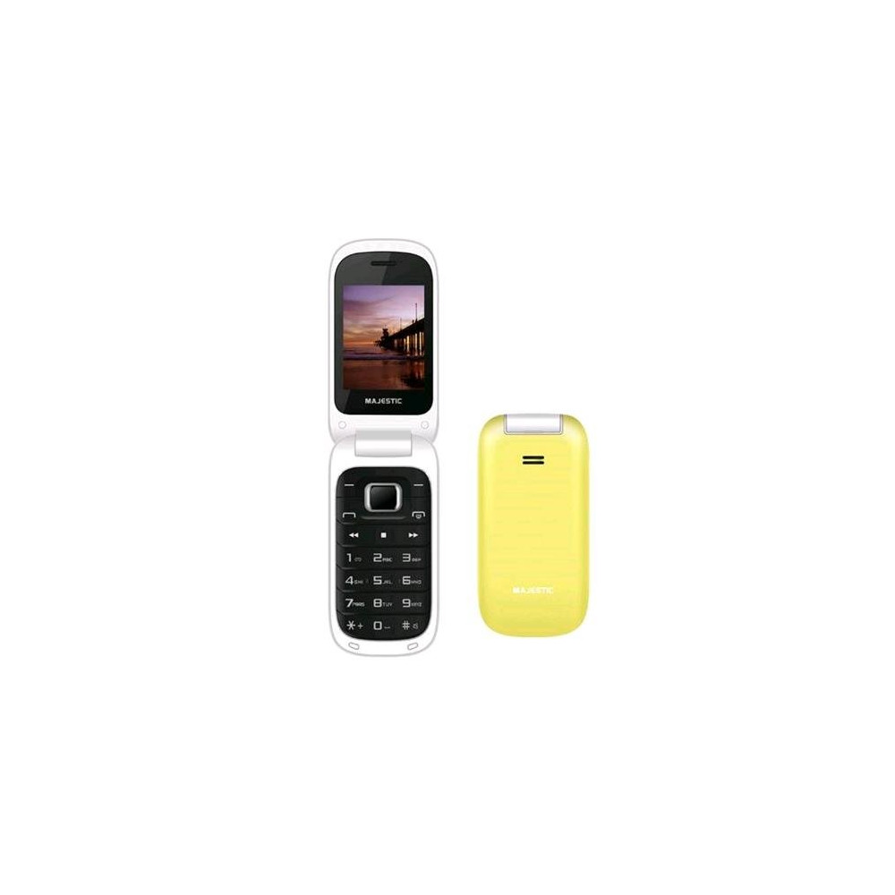MAJESTIC TLF LUCKY 48 FLIP UMTS 2.4" TELEFONO UMTS DISPLAY A COLORI FOTOCAMERA TASTO SOS RADIO ITALIA YELLOW
