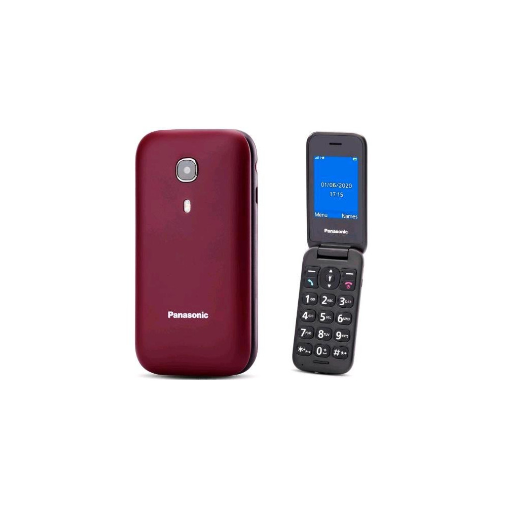 PANASONIC KX-TU400EXR 2.4" EASY PHONE CLAMSHELL TASTO SOS FOTOCAMERA BLUETOOTH ITALIA RED
