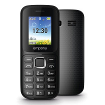 EMPORIA FN313 DUAL SIM 1.77" TELEFONO CELLULARE PER ANZIANI 2G PULSANTE DI EMERGENZA NERO