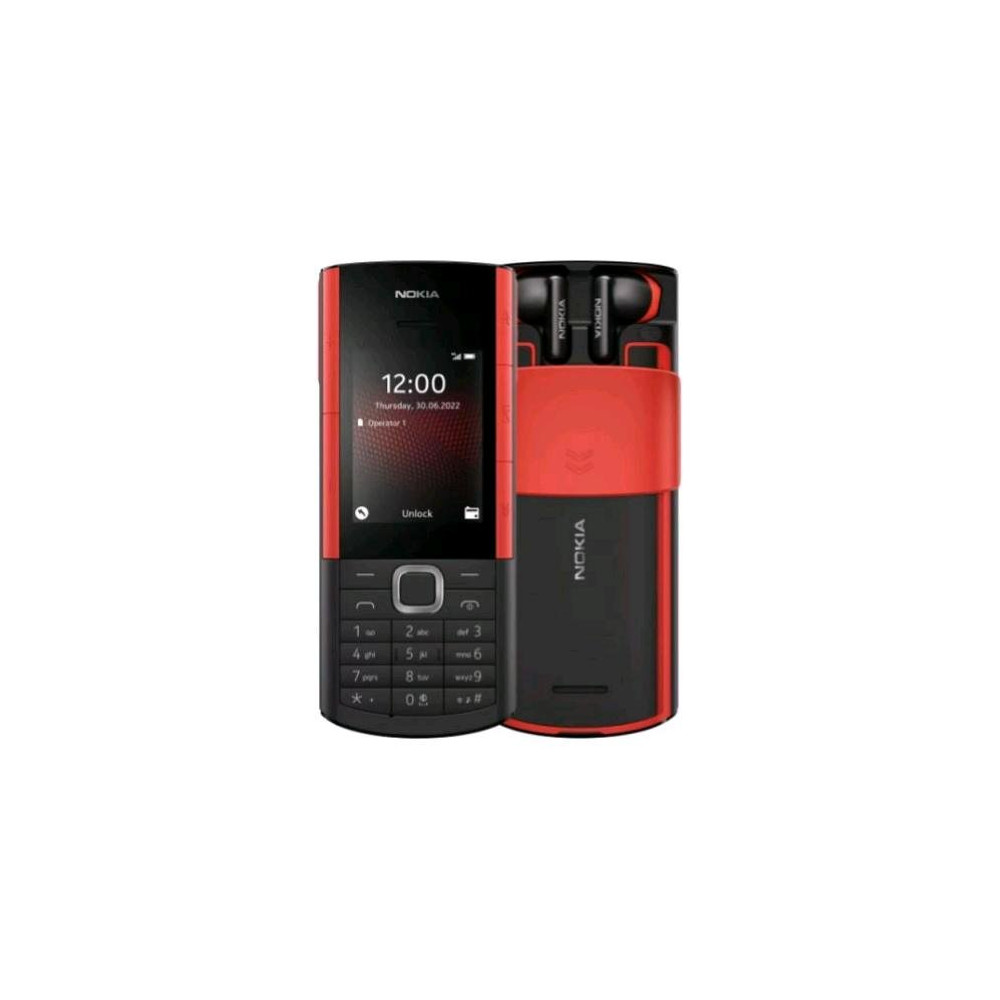 NOKIA 5710 XPRESS AUDIO 4G DUAL SIM 2.4" AURICOLARI WIRELESS INCLUSI 4G LTE ITALIA BLACK RED