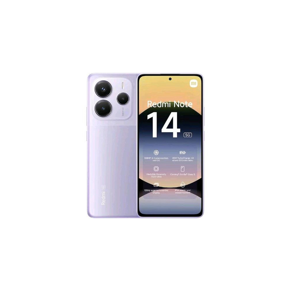 XIAOMI REDMi NOTE 14 5G DUAL SIM 6.67" OCTA CORE 256GB RAM 8GB 5G ITALIA LAVENDER PURPLE