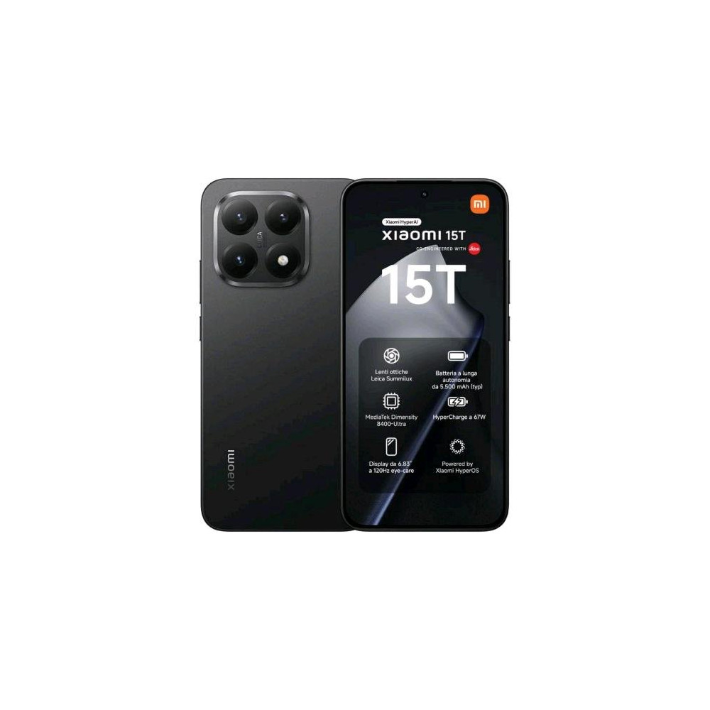 XIAOMI 15T 5G DUAL SIM 6.83" OCTA CORE 256GB RAM 12GB 5G ITALIA BLACK