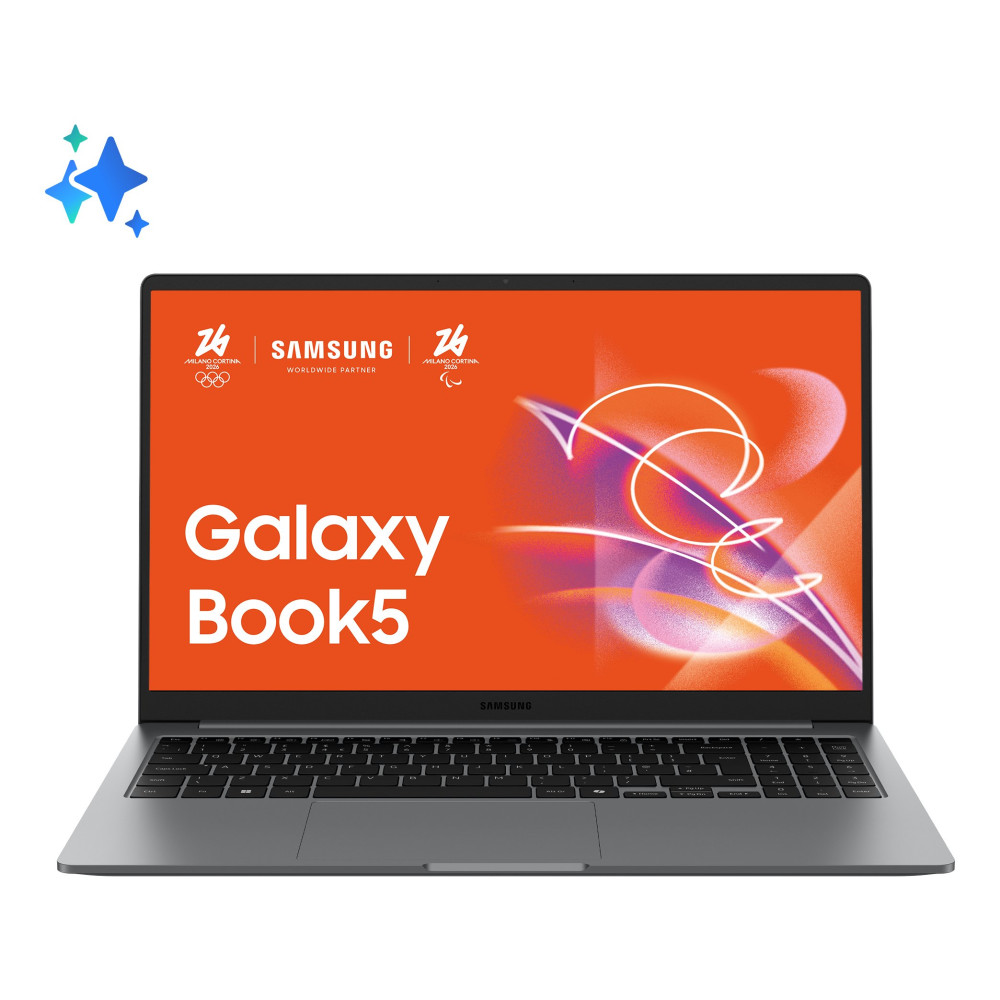 SAMSUNG GALAXY BOOK5 NP750XHD-KD5IT 15.6" INTEL CORE ULTRA 7 255U RAM 32GB-SSD 1TB NVMe-INTEL GRAPHICS-WI-FI 6-WIN 11 HOME GRIGI