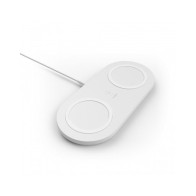 TAPPETINO DI RICARICA WIRELESS DOPPIO 2 X 10W - BIANCO