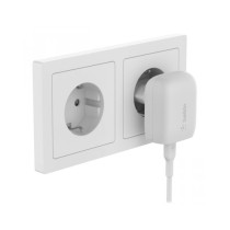 CARICABATTERIE DA PARETE CON PPS PORTA USB-C PD 20W 1M PVC C-LTG- BIANCO