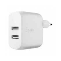 CARICABATTERIE 2 PORTE USB-A + CAVO USB-A A MICRO USB 1M- BIANCO