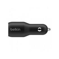 CARICABATTERIE DA AUTO CON DOPPIA PORTA USB-C 18W - NERO