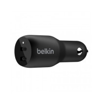 CARICABATTERIE DA AUTO CON DOPPIA PORTA USB-C 18W - NERO