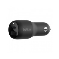 CARICABATTERIE DA AUTO CON PPS PORTA USB-C + USB-A 37W - NERO
