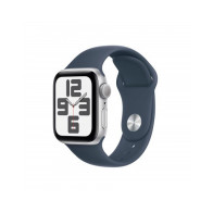2023 - Apple Watch SE GPS 40mm Cassa in alluminio silver - Cinturino sport blu tempesta - M/L