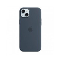 Custodia con Magsafe in Silicone per iPhone 15 Plus - Blu tempesta