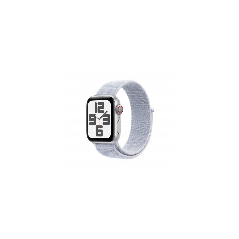 Apple Watch SE GPS + Cellular 40mm Argento Cassa Alluminio con Cinturino Sport Loop Nuvola Blu
