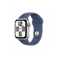 Apple Watch SE GPS + Cellular 40mm Argento Cassa Alluminio con Denim Sport Band - S/M