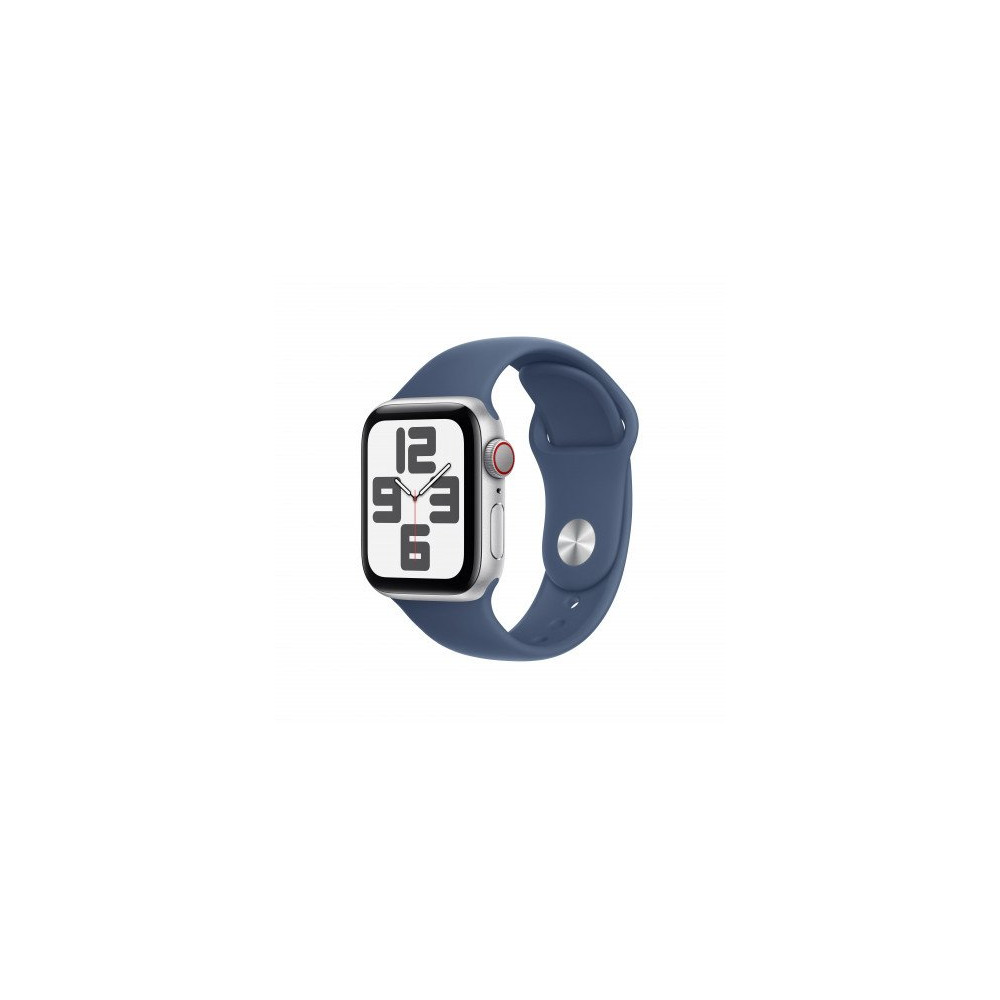 Apple Watch SE GPS + Cellular 40mm Argento Cassa Alluminio con Denim Sport Band - S/M
