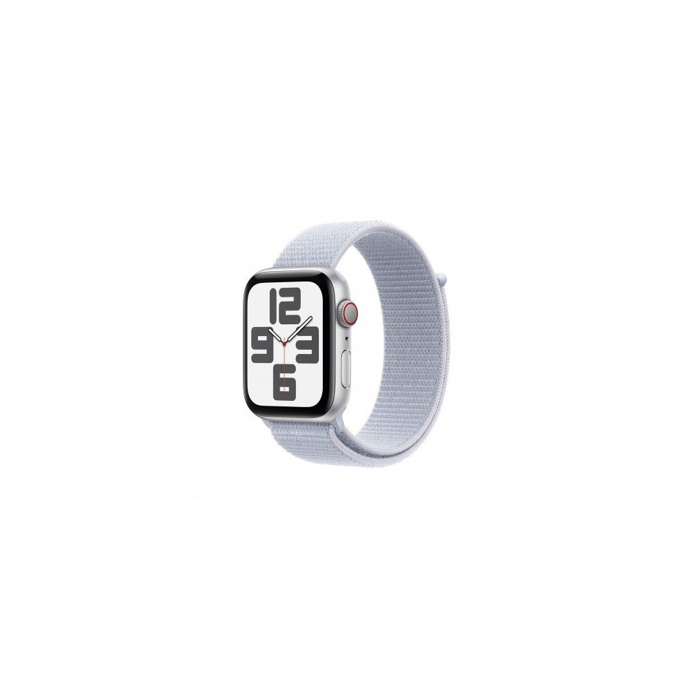 Apple Watch SE GPS + Cellular 44mm Argento Cassa Alluminio con Cinturino Sport Loop Nuvola Blu