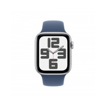 Apple Watch SE GPS + Cellular 44mm Argento Cassa Alluminio con Denim Sport Band - S/M