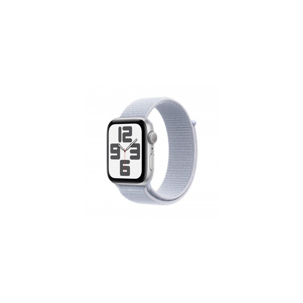 Apple Watch SE GPS 44mm Argento Cassa Alluminio con Cinturino Sport Loop Nuvola Blu