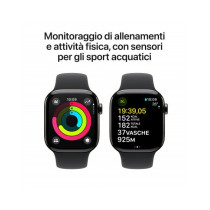 Apple Watch Series 10 GPS + Cellular 42mm Cassa Titanio Ardesia con Nero Sport Band - S/M