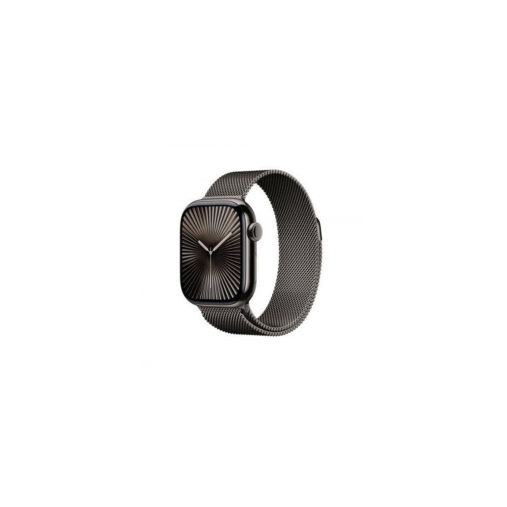Apple Watch Series 10 GPS + Cellular 42mm Cassa Titanio Ardesia con Slate Milanese Loop