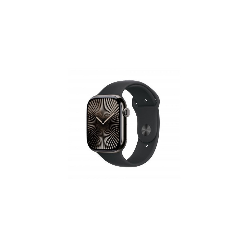 Apple Watch Series 10 GPS + Cellular 46mm Cassa Titanio Ardesia con Nero Sport Band - S/M