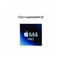 Mac mini - Chip Apple M4 Pro con CPU 12-core, GPU 16-core, Neural Engine 16-core - RAM 24GB di memoria unificata - HD SSD 512GB 