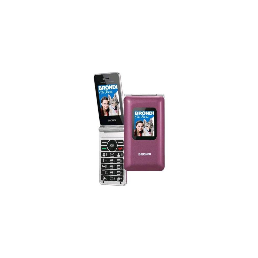 BRONDI AMICO PREZIOSO DUAL SIM 2.8" 32M+32M TASTI GRANDI TASTO SOS FOTOCAMERA 1.3 MP VIOLET METAL