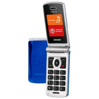 BRONDI FOX S DUAL SIM 2" CLAMSHELL FLIP ATTIVO TASTI RETROILLUMINATI RADIO TORCIA FOTOCAMERA VIBRAZIONE SILVER BLUE