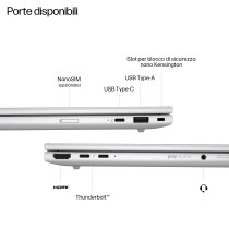 HP ELITEBOOK 8 G1i AI PC 16" WUXGA INTEL CORE ULTRA 7 255U RAM 24GB-SSD 1TB NVMe-INTEL GRAPHICS-WI-FI 6E-WIN 11 PROF ARGENTO (D4