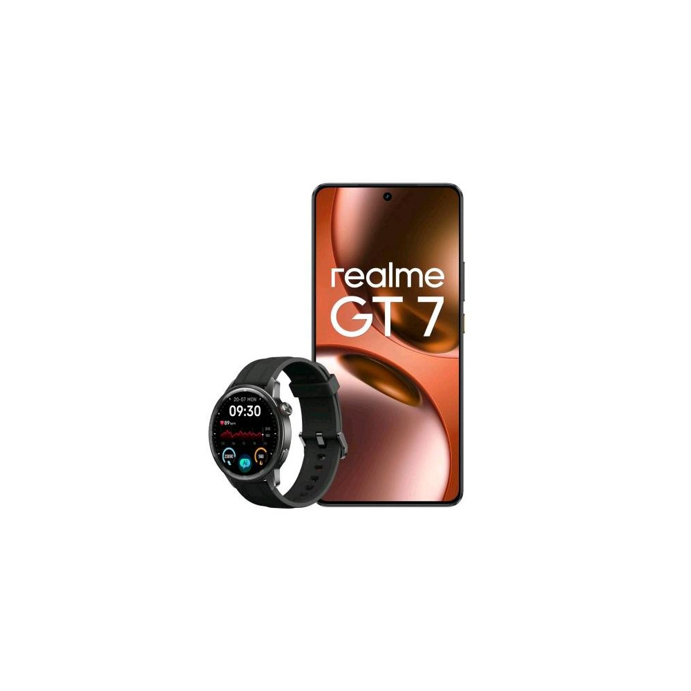 REALME GT7 5G DUAL SIM 6.78" OCTA CORE 512GB RAM 12GB 5G ITALIA BLACK + WATCH S2