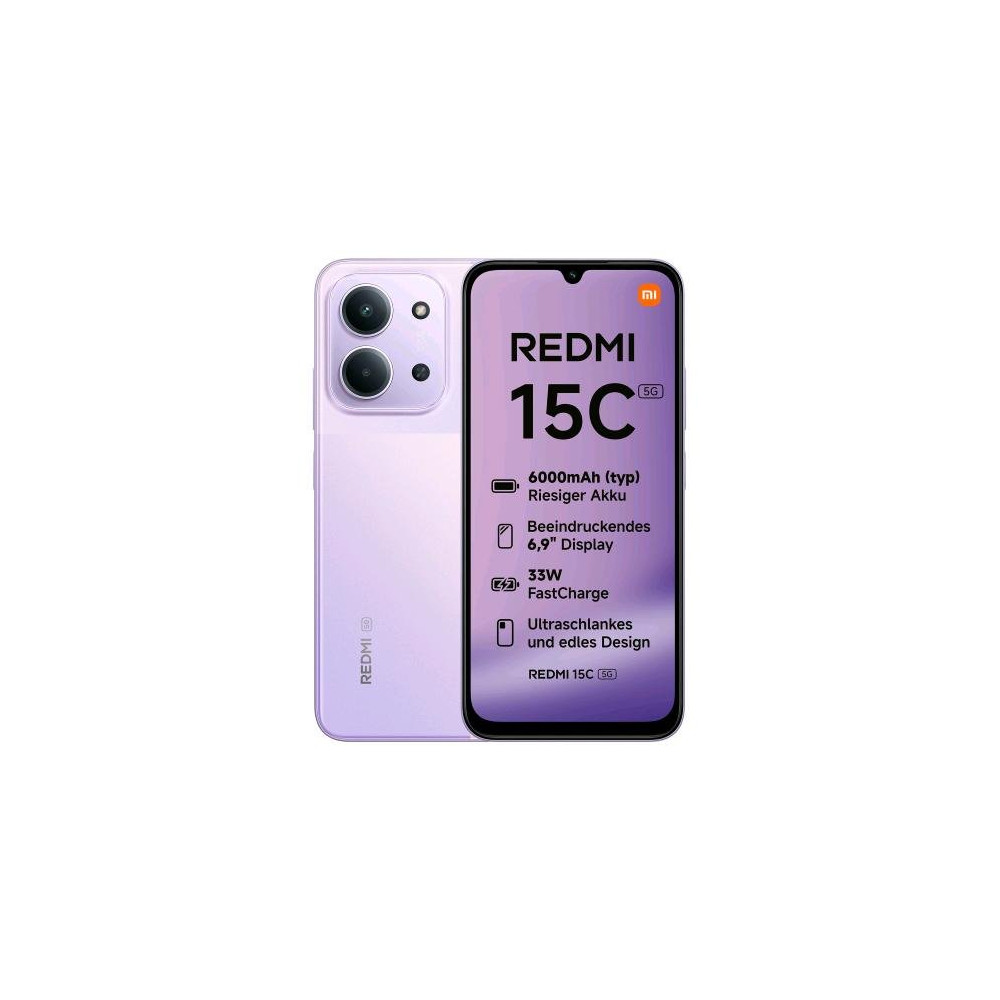 XIAOMI REDMi 15C 5G DUAL SIM 6.9" OCTA CORE 128GB RAM 4GB 5G TIM DUSK PURPLE