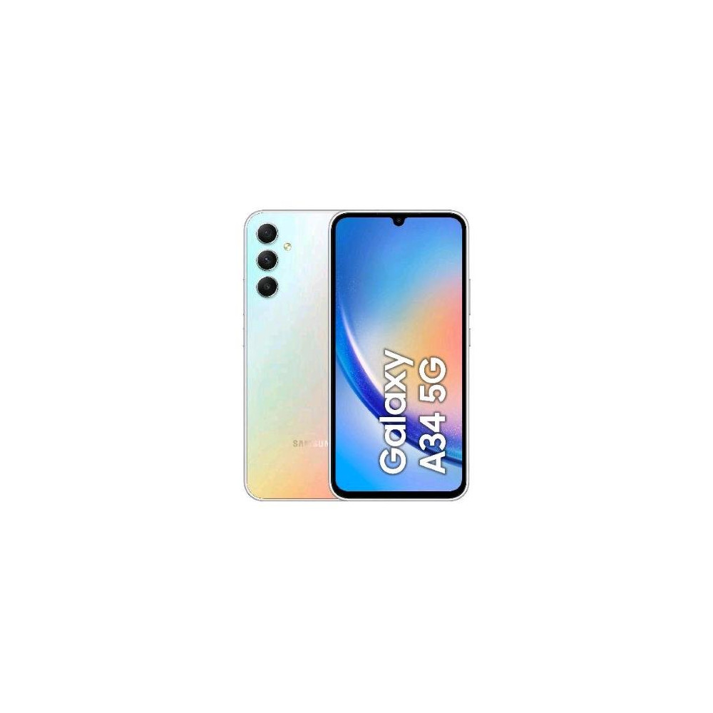 SAMSUNG A346 GALAXY A34 5G DUAL SIM 6.6" FHD+ SUPER AMOLED OCTA CORE 128GB RAM 6GB 5G TIM AWESOME SILVER