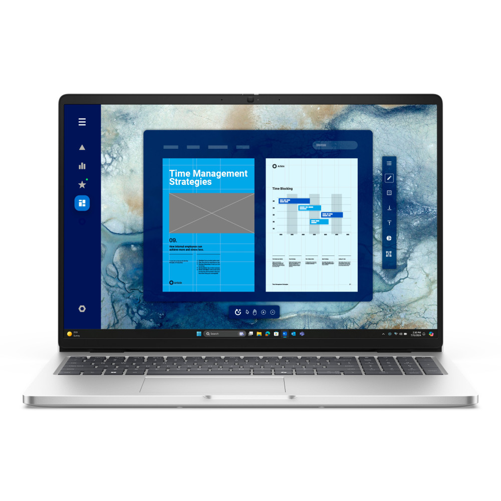 DELL PRO 16 PC16250 16" FULL HD+ INTEL CORE ULTRA 7 255U RAM 16GB-SSD 512GB NVMe-INTEL GRAPHICS-WI-FI 6E + GIGABIT LAN-WIN 11 PR