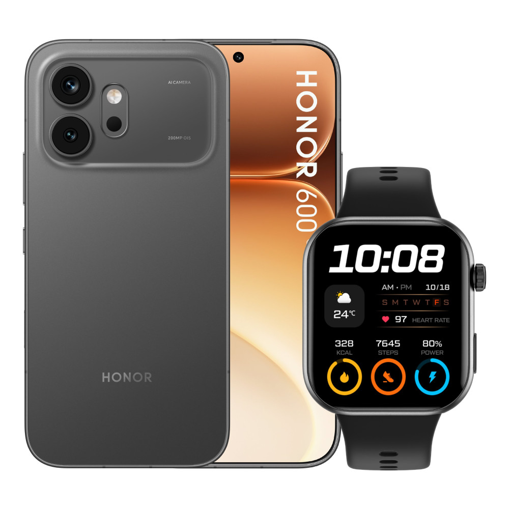 HONOR 600 5G DUAL SIM 6.57" OCTA CORE 256GB RAM 8GB 5G ITALIA BLACK + WATCH 2i SMARWATCH BLACK