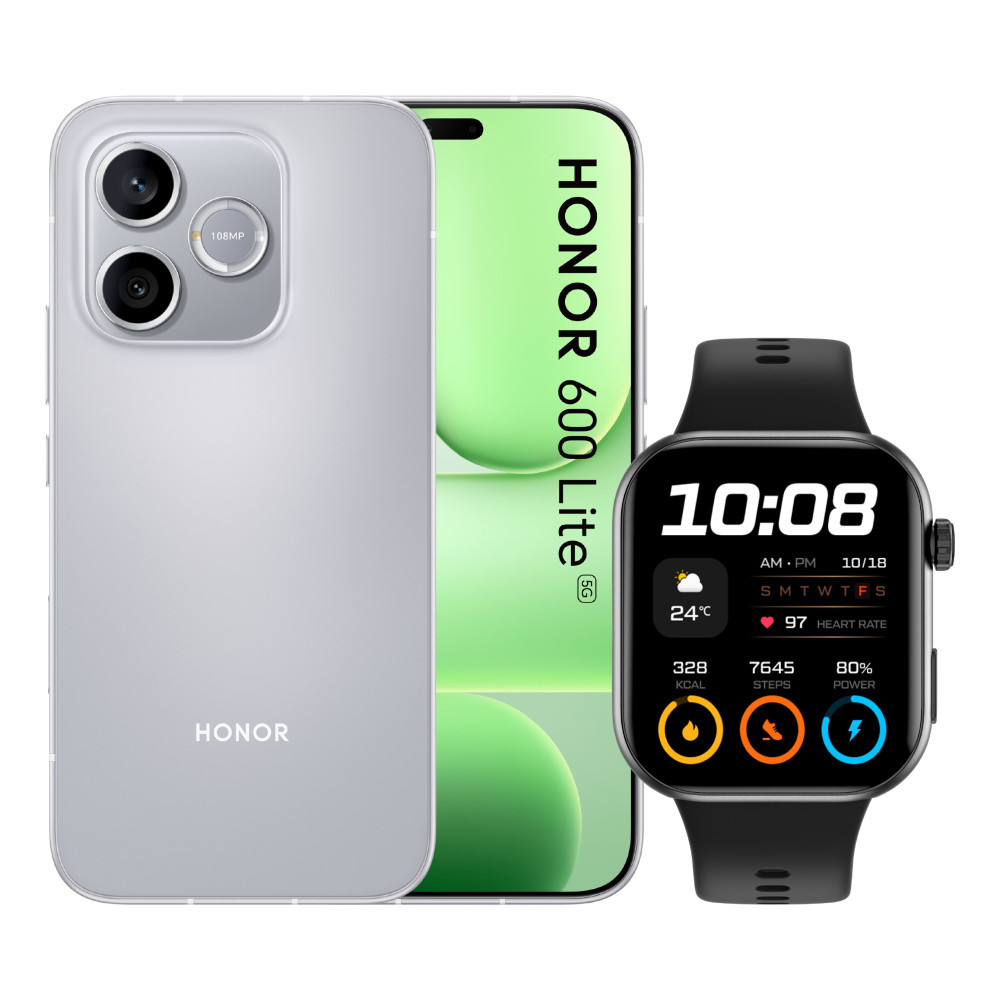 HONOR 600 LITE 5G DUAL SIM 6.6" OCTA CORE 256GB RAM 8GB 5G ITALIA VELVET GREY + WATCH 2i SMARWATCH BLACK