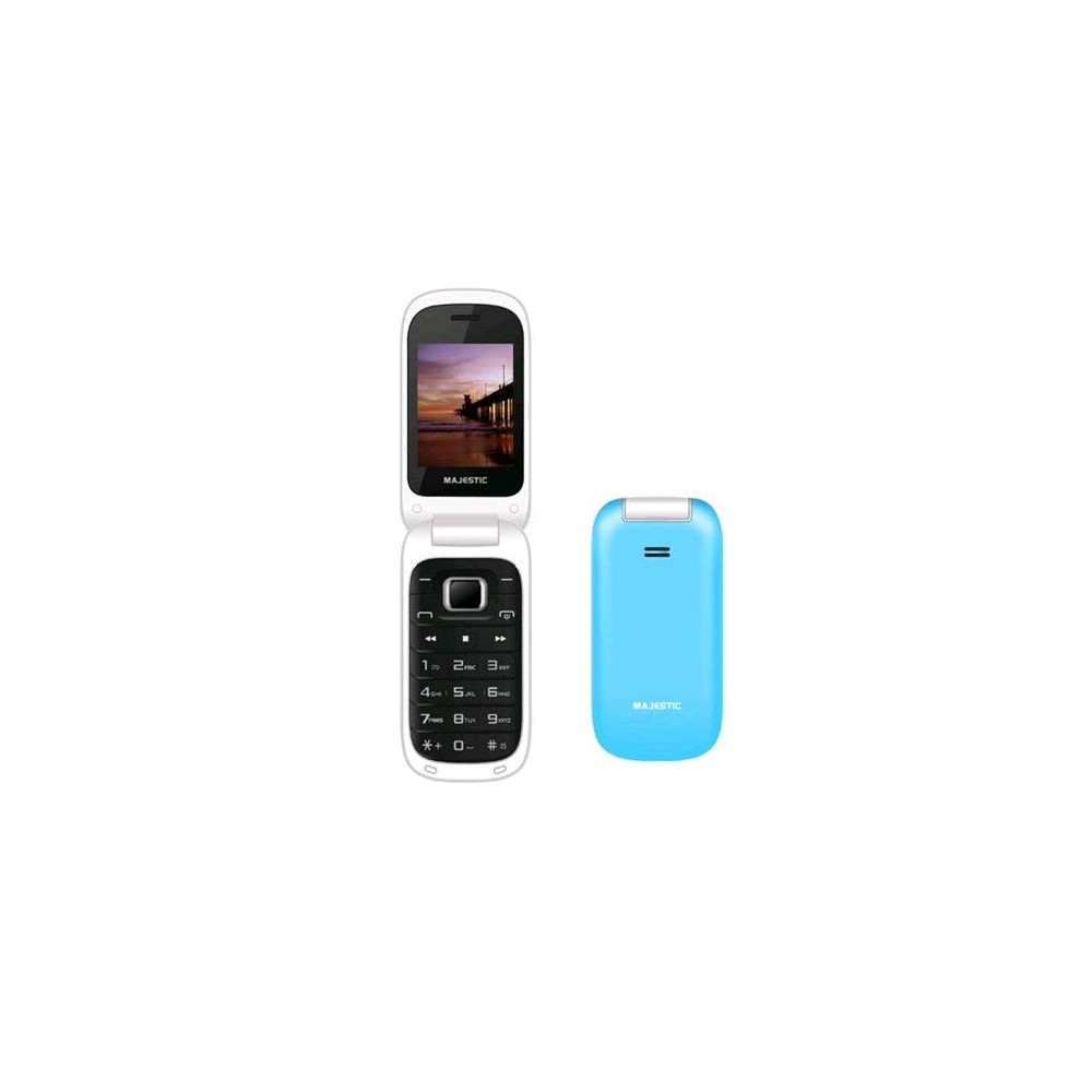 MAJESTIC TLF LUCKY 48 FLIP UMTS 2.4" TELEFONO UMTS DISPLAY A COLORI FOTOCAMERA TASTO SOS RADIO ITALIA CELESTE