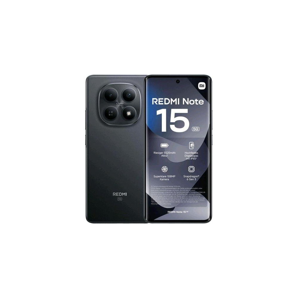 XIAOMI REDMi NOTE 15 5G DUAL SIM 6.77" OCTA CORE 512GB RAM 8GB 5G TIM BLACK