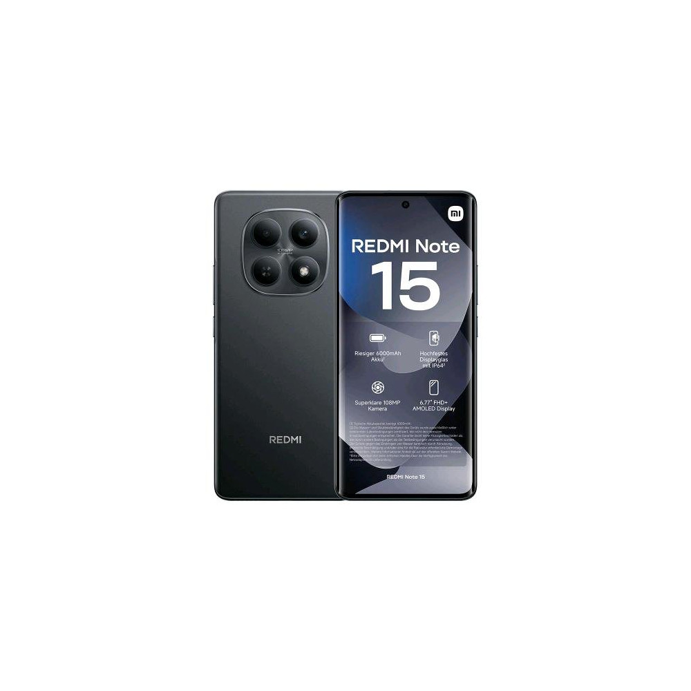 XIAOMI REDMi NOTE 15 DUAL SIM 6.77" OCTA CORE 128GB RAM 6GB 4G LTE NFC EUROPA BLACK