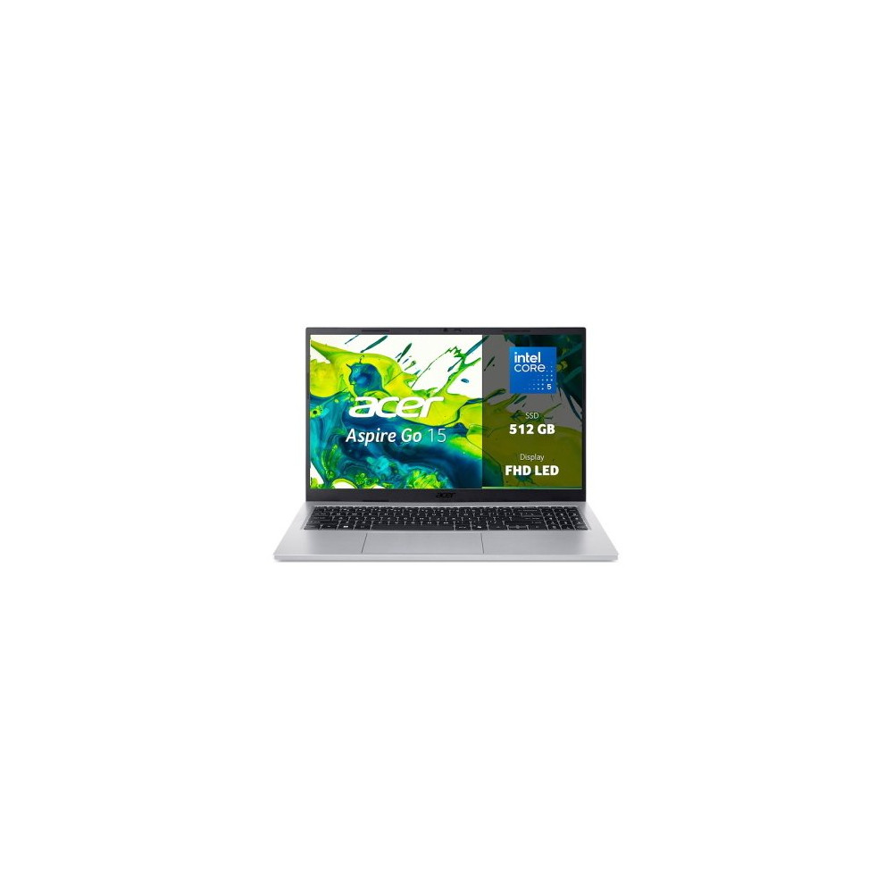ACER ASPIRE GO 15 AG15-72P-57QC 15.6" 15.6" INTEL CORE 5 120U RAM 16GB-SSD 512GB NVMe-INTEL GRAPHICS-WI-FI 6-WIN 11 HOME ARGENTO