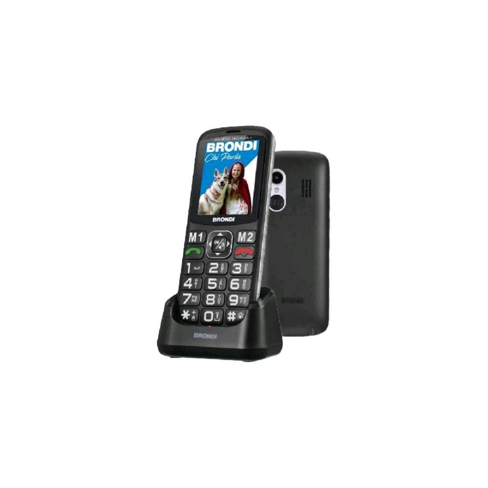 BRONDI AMICO DI CASA+ DUAL SIM SENIOR PHONE TASTI GRANDI RETROILLUMINATI ANNUNCIO VOCALE TASTI DIGITATI VEDI E CHIAMA TASTO SOS 