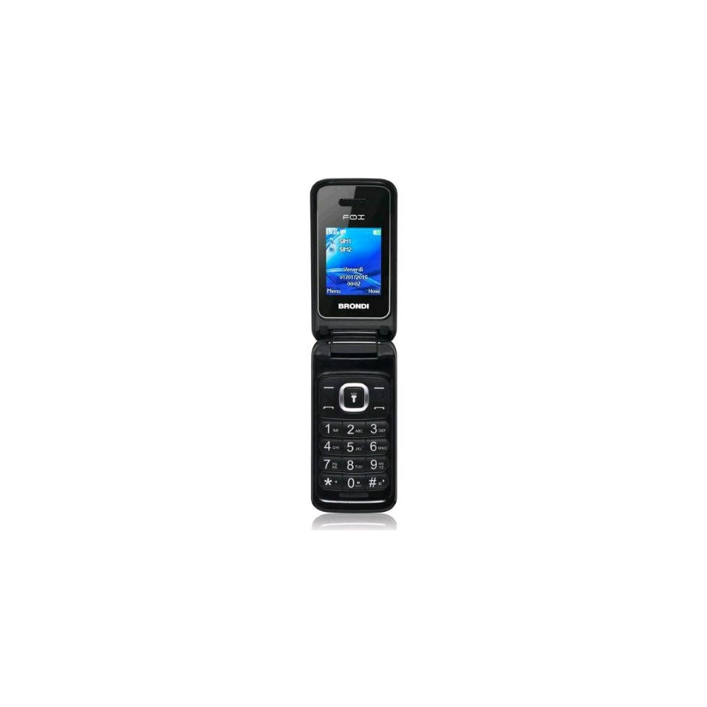 BRONDI FOX DUAL SIM FLIP ATTIVO 1,77" 1.3MPX RADIO FM ITALIA NERO