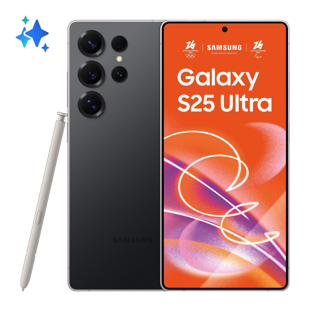 SAMSUNG S938 GALAXY S25 ULTRA 5G DUAL SIM Ai 6.9" OCTA CORE 1TB RAM 12GB 5G ITALIA TITANIUM BLACK