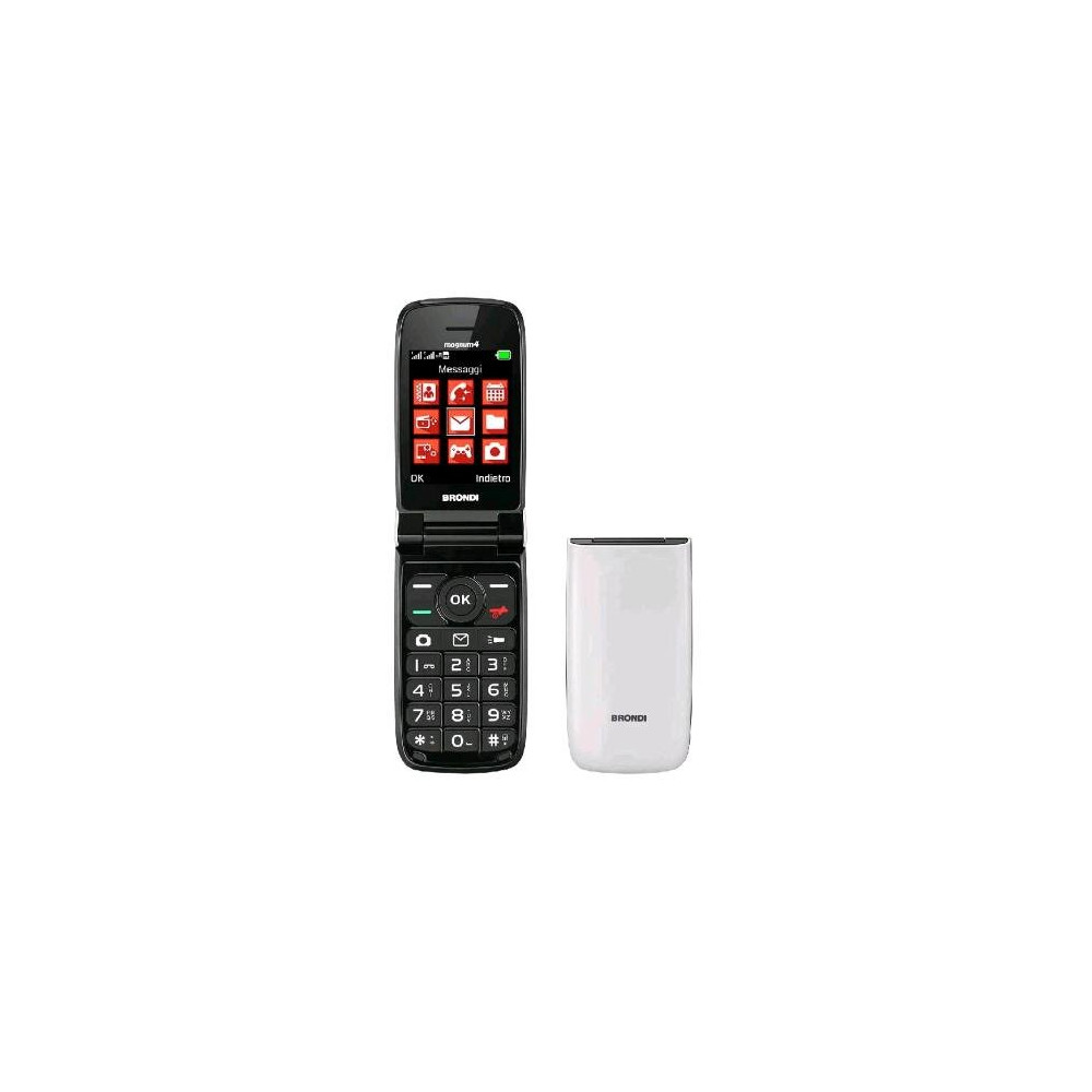 BRONDI MAGNUM 4 DUAL SIM 2.8" CLAMSHELL FOTOCAMERA BLUETOOTH RADIO FM ITALIA WHITE