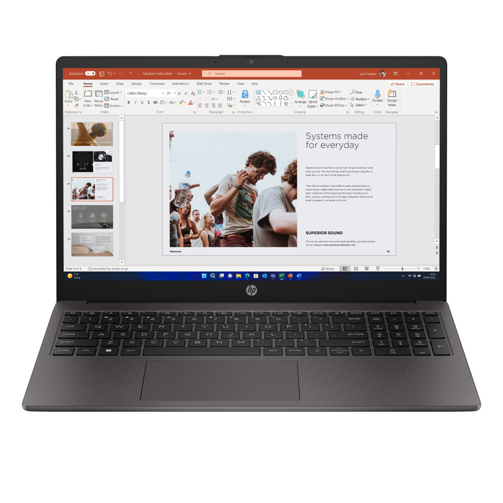 HP 250 G10 15.6" i3-N305 RAM 8GB-SSD 512GB NVMe-INTEL UHD GRAPHICS-WI-FI 6-WIN 11 PROF (AD1N8ET#ABZ)