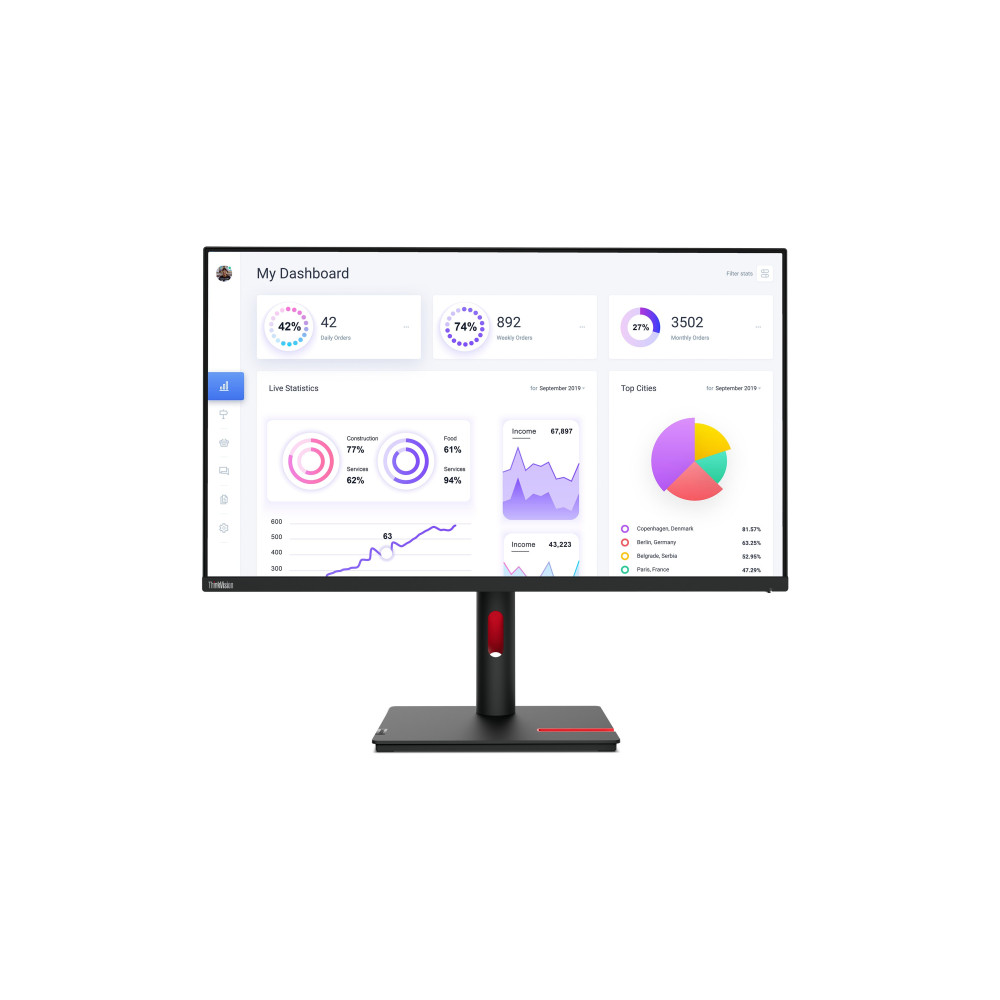 Lenovo ThinkVision T32p-30 LED display 80 cm (31.5") 3840 x 2160 Pixel 4K Ultra HD Nero Lenovo ThinkVision T32p-30 LED display 80 cm (31.5") 3840 x 2160 Pixel 4K Ultra HD Nero