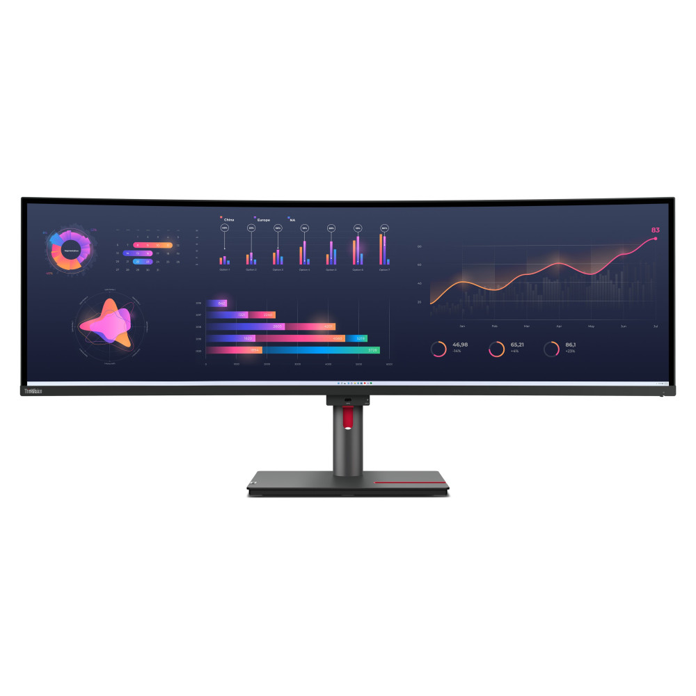 Lenovo ThinkVision P49w-30 LED display 124,5 cm (49") 5120 x 1440 Pixel DQHD Nero