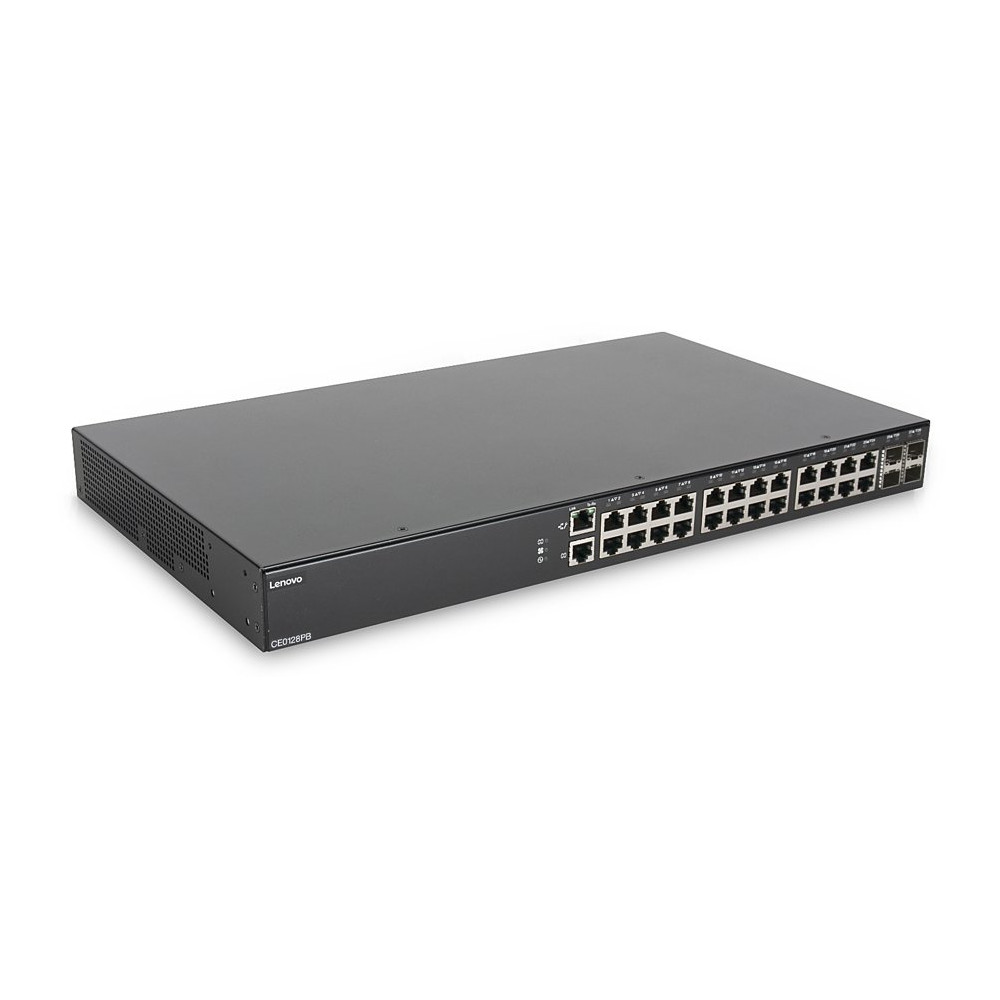 Lenovo CE0128PB Gestito L2/L3 Gigabit Ethernet (10/100/1000) Supporto Power over Ethernet (PoE) 1U Nero Lenovo CE0128PB Gestito L2/L3 Gigabit Ethernet (10/100/1000) Supporto Power over Ethernet (PoE) 1U Nero