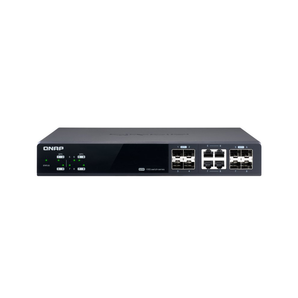 QNAP QSW-M804-4C switch di rete Gestito 10G Ethernet (100/1000/10000) Nero